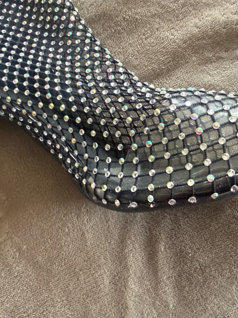 Full Rhinestone Mesh Summer Boots Women Thigh High Over The Knee Sandals New
